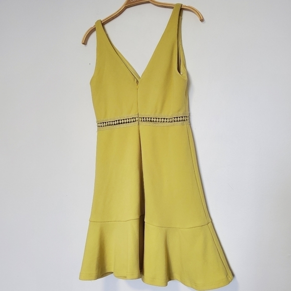 Lulu's Lover Of Mine Yellow Crochet Lace Mini Dress - Picture 7 of 7
